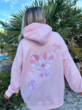 Cozy Pink Candy Cane Hoodie for Festive Street Style
