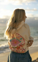 Floral Embroidered Ivory Hoodie for Cozy Everyday Inspiration