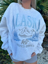 Pearl Grey Sweatshirt with Intricate Alaska Embroidery for Cozy Everyday Style