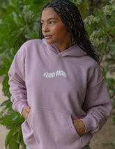 Soft Pink Hoodie with Inspirational Puff Print for Everyday Faith