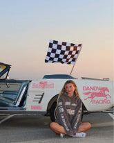 Oversized Hoodie with Heart Racing Patchwork for Cozy Everyday Style