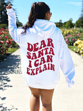 Dear Santa I Can Explain Hoodie | Hilarious Christmas Party Sweatshirt for Cozy Holiday Style