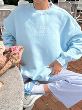 Icy Blue Embroidered Sweatshirt for a Cozy & Effortless Look