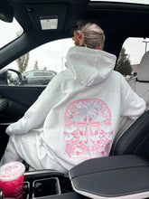 Pearl Grey Palms Hoodie for Effortless Island Vibes