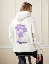 Floral Faith Hoodie with Inspirational Verse - My Strength Unisex Sweatshirt