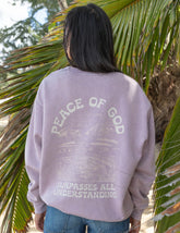 Vintage Orchid Christian Crewneck Sweatshirt with Inspirational Scripture