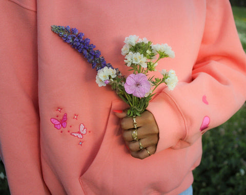 Fully Embroidered Floral Hoodie for Cozy Everyday Inspiration