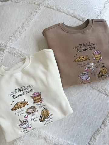 Embroidered Fall Bucket List Sweatshirt for Cozy Autumn Days