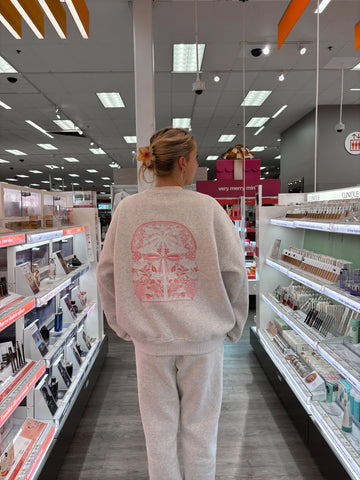 Tropical Palms Pearl Grey Sweatshirt for Effortless Everyday Style