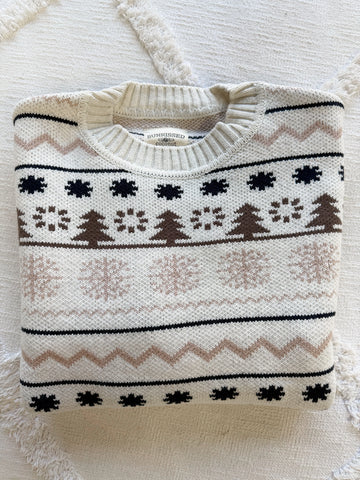 Cozy Cabin-Inspired Winter Sweater with Classic Nordic Design