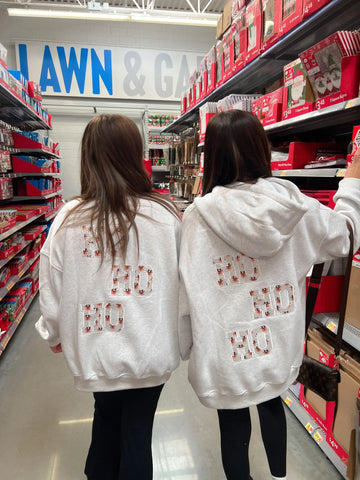 Cozy Grey Reindeer Hoodie for Winter Outfits and Festive Style