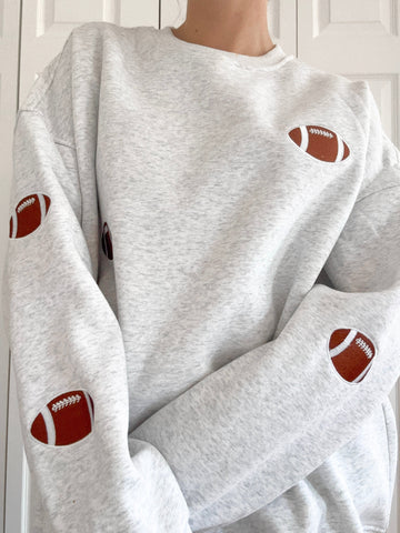 Embroidered Football Sweatshirt for Effortless Sporty Style
