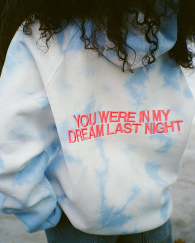 Sky Blue Tie-Dye Oversized Hoodie for Effortless Loungewear