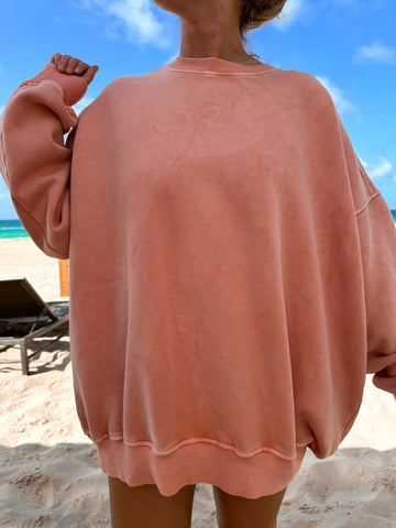 Vintage Orange Washed Sweatshirt for Cozy Everyday Style