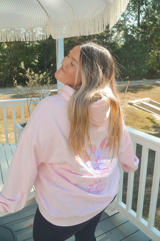 Cozy Pink Candy Cane Hoodie for Festive Street Style