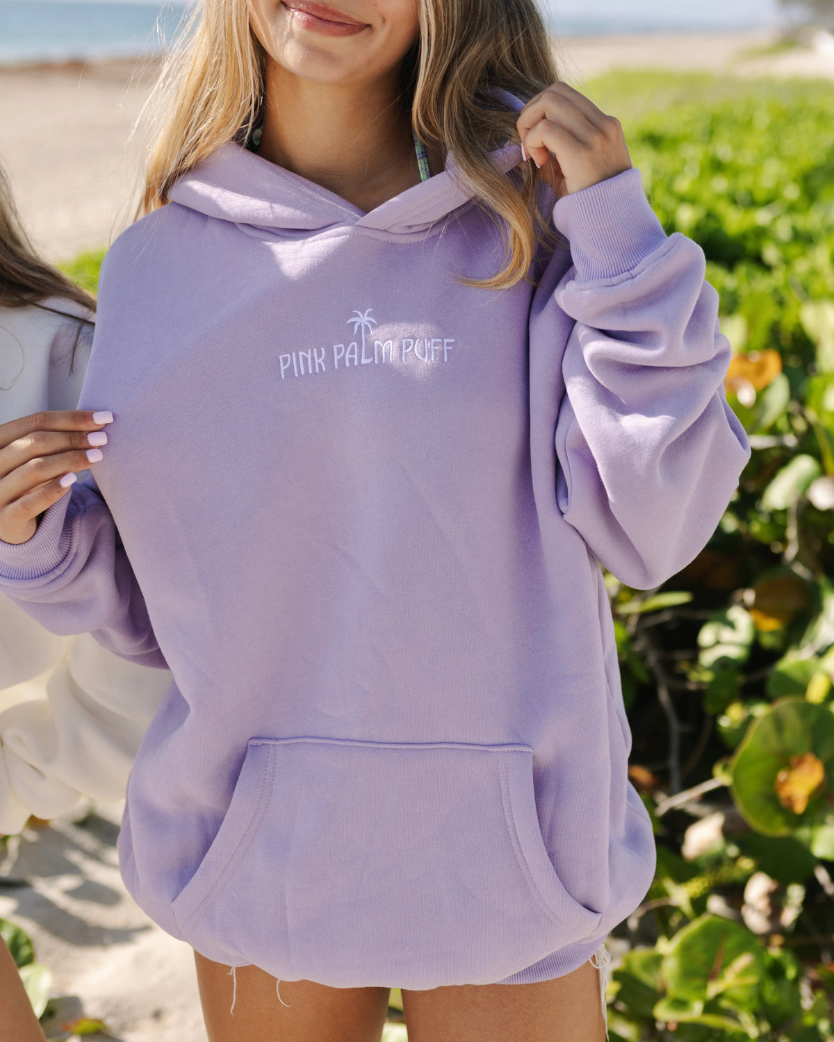 Dreamy Orchid Puff Sleeve Hoodie for Cozy Everyday Style