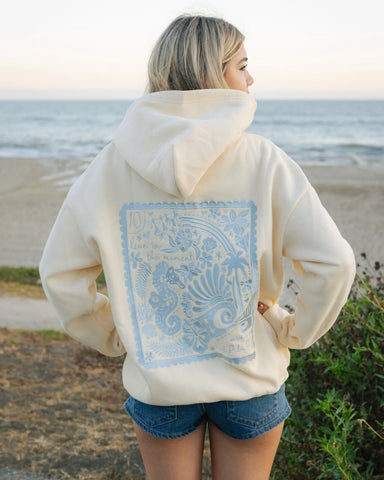 Sand Hoodie with Live in the Moment Embroidery for Everyday Inspiration