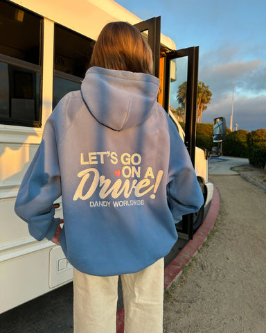 Oversized Blue Hoodie for Cozy Late-Night Drives and Everyday Comfort