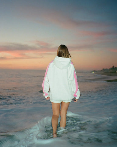 Oversized Pink Stripe Hoodie for Cozy Everyday Style