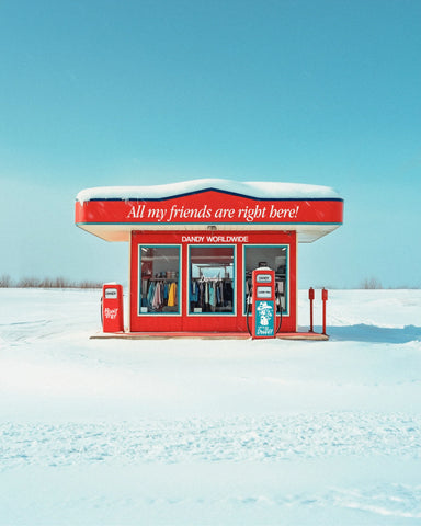 Vintage Stitched Friendship Hoodie in Red for Cozy Everyday Style