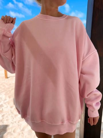 Vintage Pink Washed Sweatshirt for Effortless Everyday Style