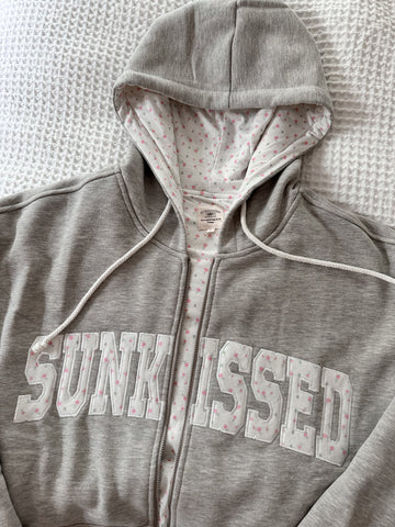 Grey Roses Full Zip Hoodie for Effortless Everyday Style