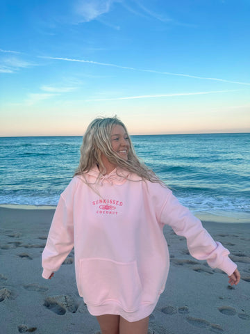 Soft Pink Embroidered Hoodie with Cozy Everyday Style