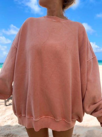 Vintage Orange Washed Sweatshirt for Cozy Everyday Style