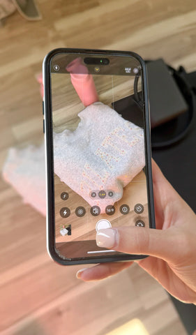 Pearl Grey Mockneck Sweatshirt with Pilates Embroidery - Effortless Everyday Elegance