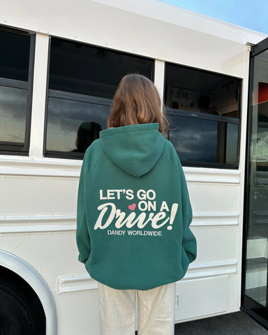 Cozy Green Hoodie for Late Night Drives and Road Trip Adventures
