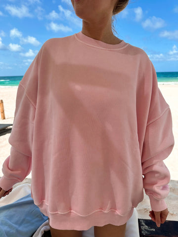 Vintage Pink Washed Sweatshirt for Effortless Everyday Style