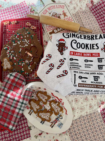 Pearl Grey Gingerbread Recipe Embroidered Christmas Sweatshirt for Cozy Holiday Style