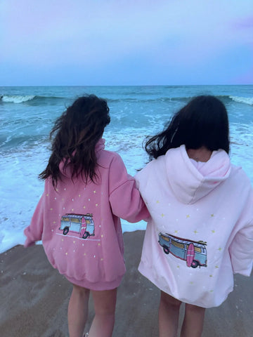 Pink Vanilla Ice Cream Embroidered Hoodie for Sweet Street Style