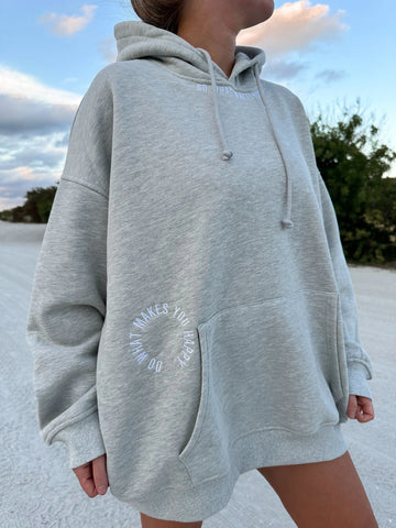 Cozy Embroidered Hoodie with Inspirational Quote for Everyday Comfort