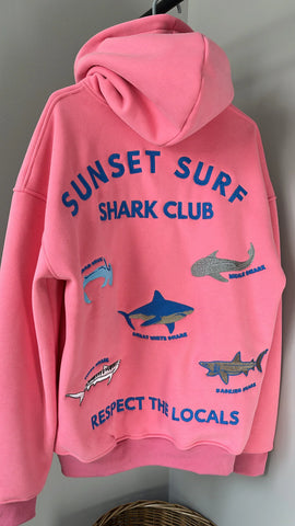 Embroidered Shark Hoodie for Ocean Conservation and Cozy Street Style