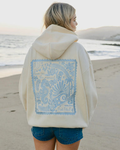Sand Hoodie with Live in the Moment Embroidery for Everyday Inspiration