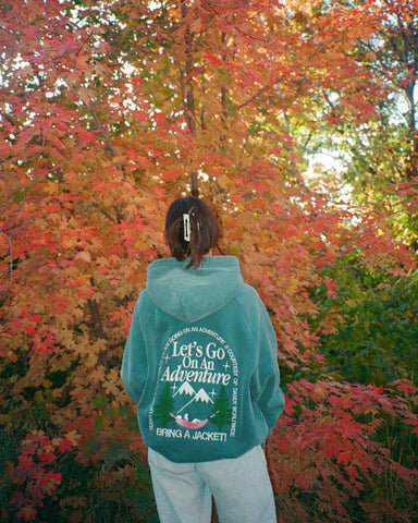 Pine Green Oversized Hoodie for Cozy Adventure Outfits