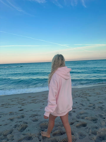 Soft Pink Embroidered Hoodie with Cozy Everyday Style