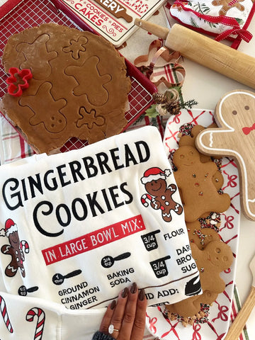 Ivory Gingerbread Recipe Embroidered Christmas Sweatshirt | Cozy Holiday Style