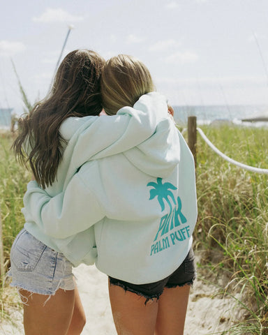 Cozy Puff Sleeve Hoodie in Mint for Everyday Comfort
