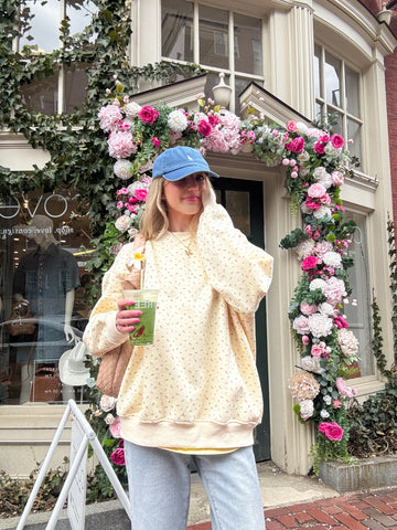 Toasted Cream Rose Sweatshirt for Cozy Everyday Style
