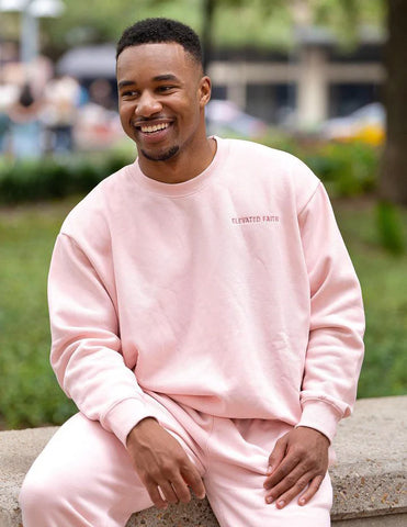 Effortless Everyday Unisex Crewneck in Soft Lotus Pink