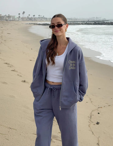 Plum Oversized Zip Hoodie for Cozy Everyday Style