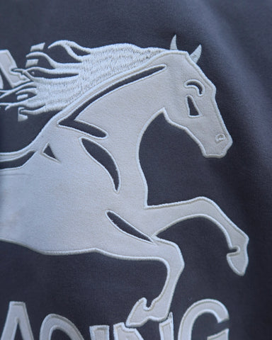 Oversized Hoodie with Heart Racing Patchwork for Cozy Everyday Style