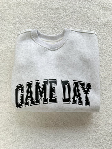 Embroidered Football Bows Sweatshirt for Game Day Spirit