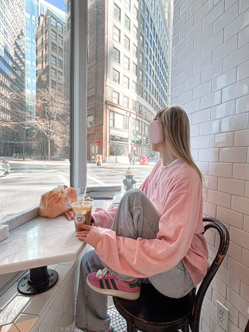 Light Pink Corduroy Sweatshirt for Cozy Everyday Style