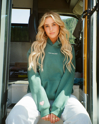 Cozy Green Hoodie for Late Night Drives and Road Trip Adventures