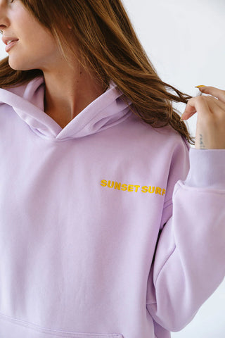 Ocean-Inspired Embroidered Hoodie in Dreamy Purple | Cozy & Conscious