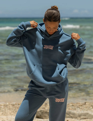 Stellar Blue Relaxed Fit Hoodie with Inspirational Scripture Print