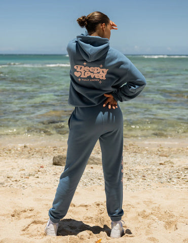Stellar Blue Relaxed Fit Hoodie with Inspirational Scripture Print